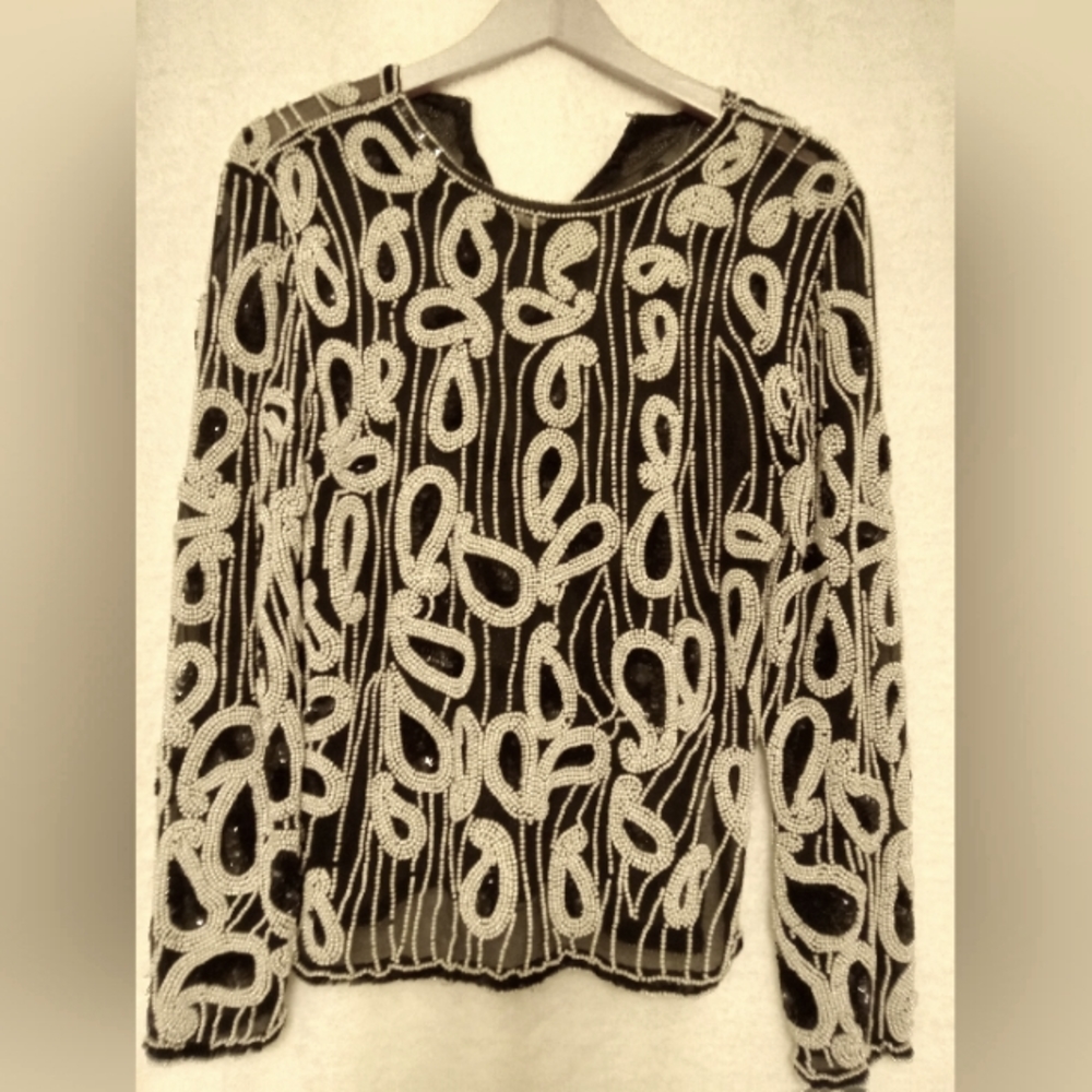 Ladies evening sequence top